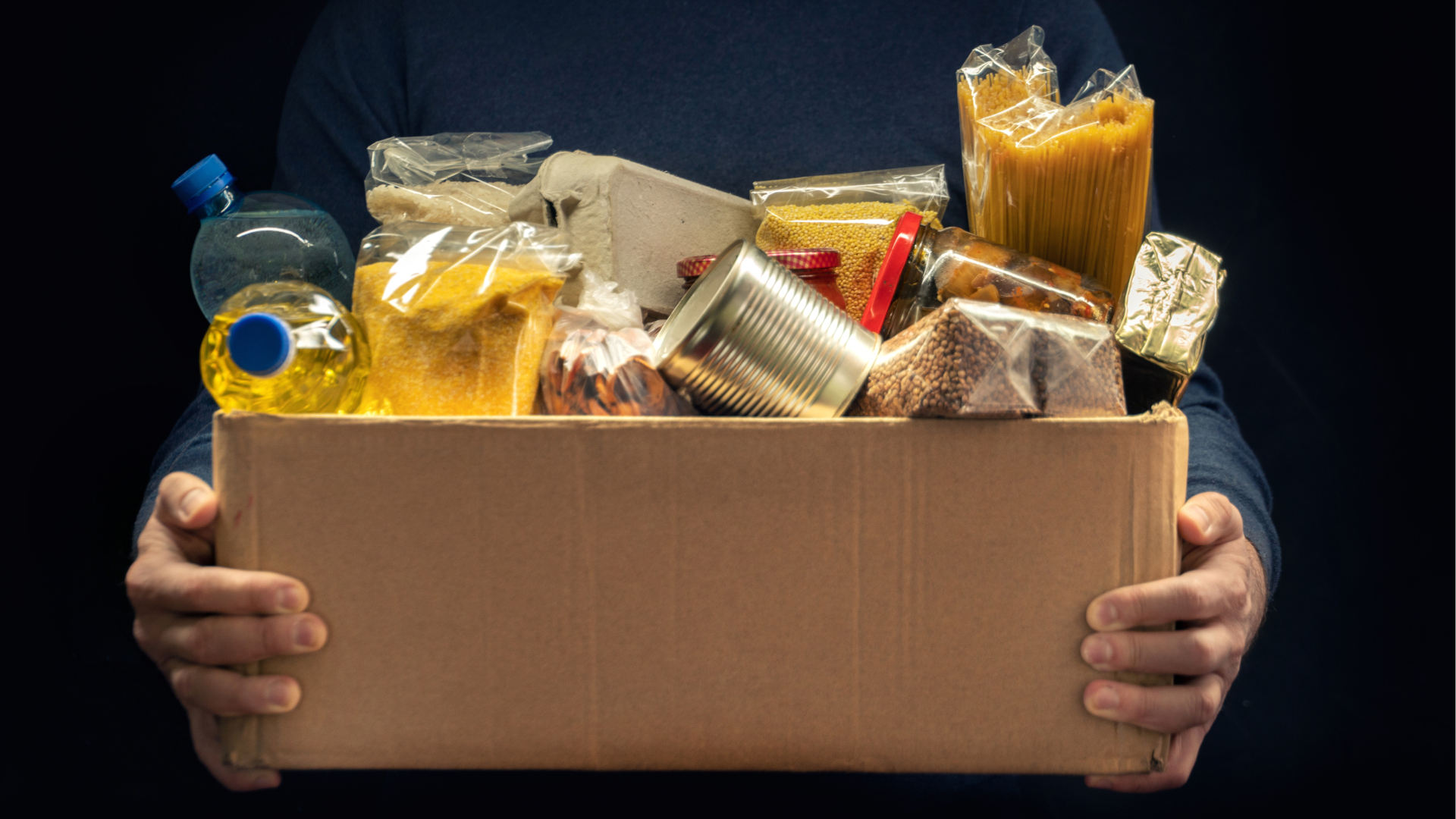 image of a box of donations